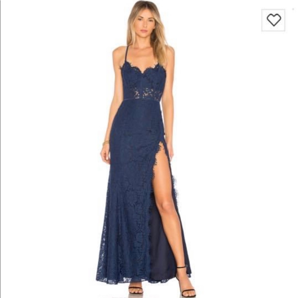 Fame and Partners “The Kirsten Dress” in Navy.